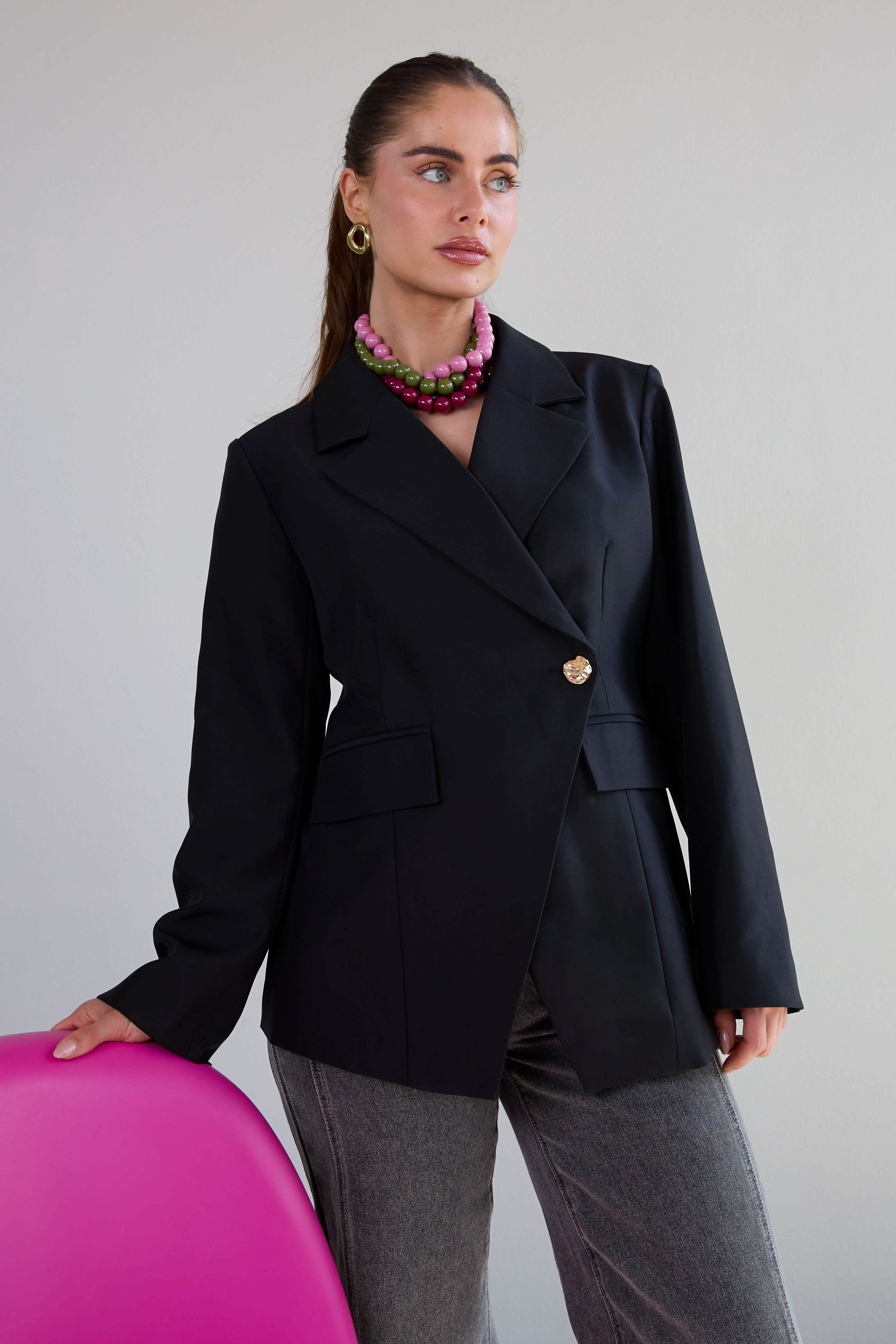 Crossed blazerClothes/Women's suit/Ladies' suit setLovirea