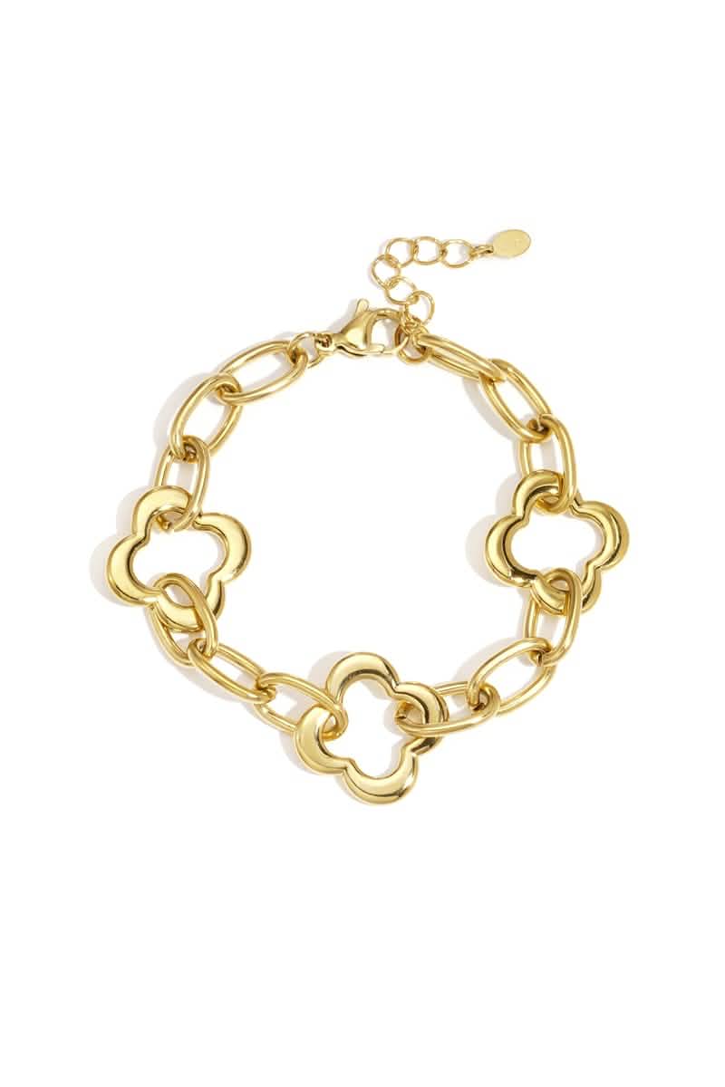 Stainless Steel Chain Bracelets Clover Casual Daily Women's jewelry