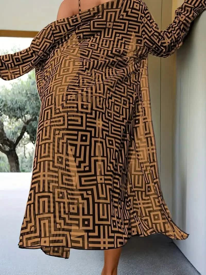 Driedelige set in donkere koffiekleurLovirea