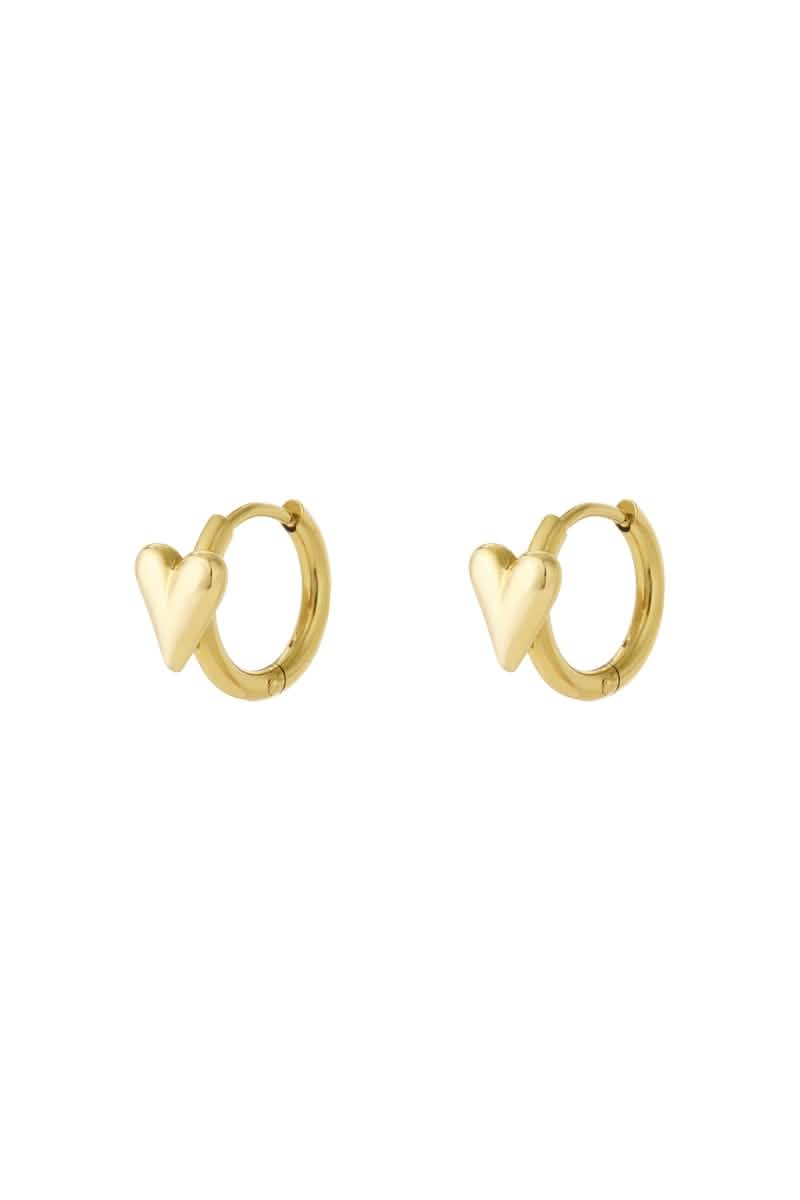 Hoop with mini heart earringsWomen's jewelry/Earrings/Hoop EarringsLovirea