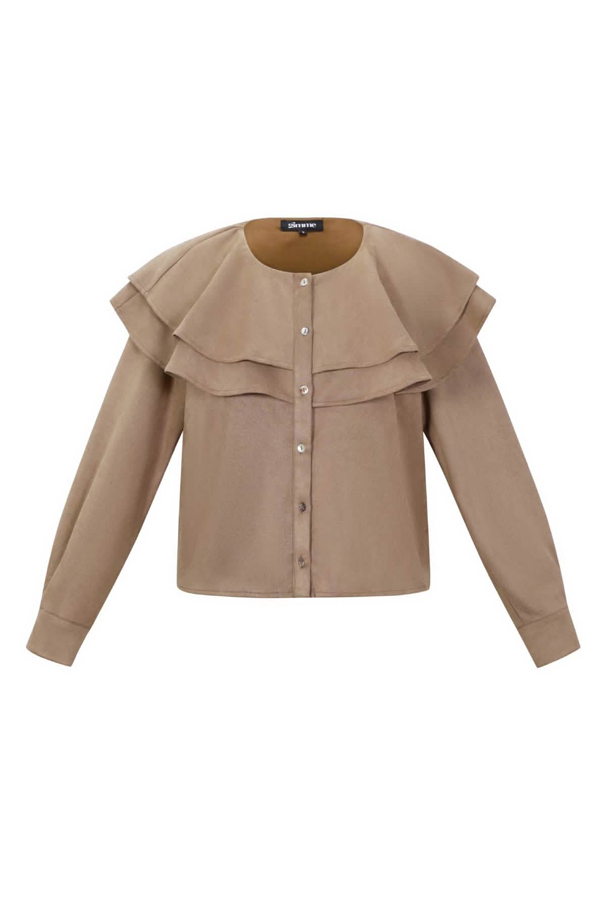 Layered Blouse SuedeClothes/Women's Tops/Blouses & ShirtsLovirea