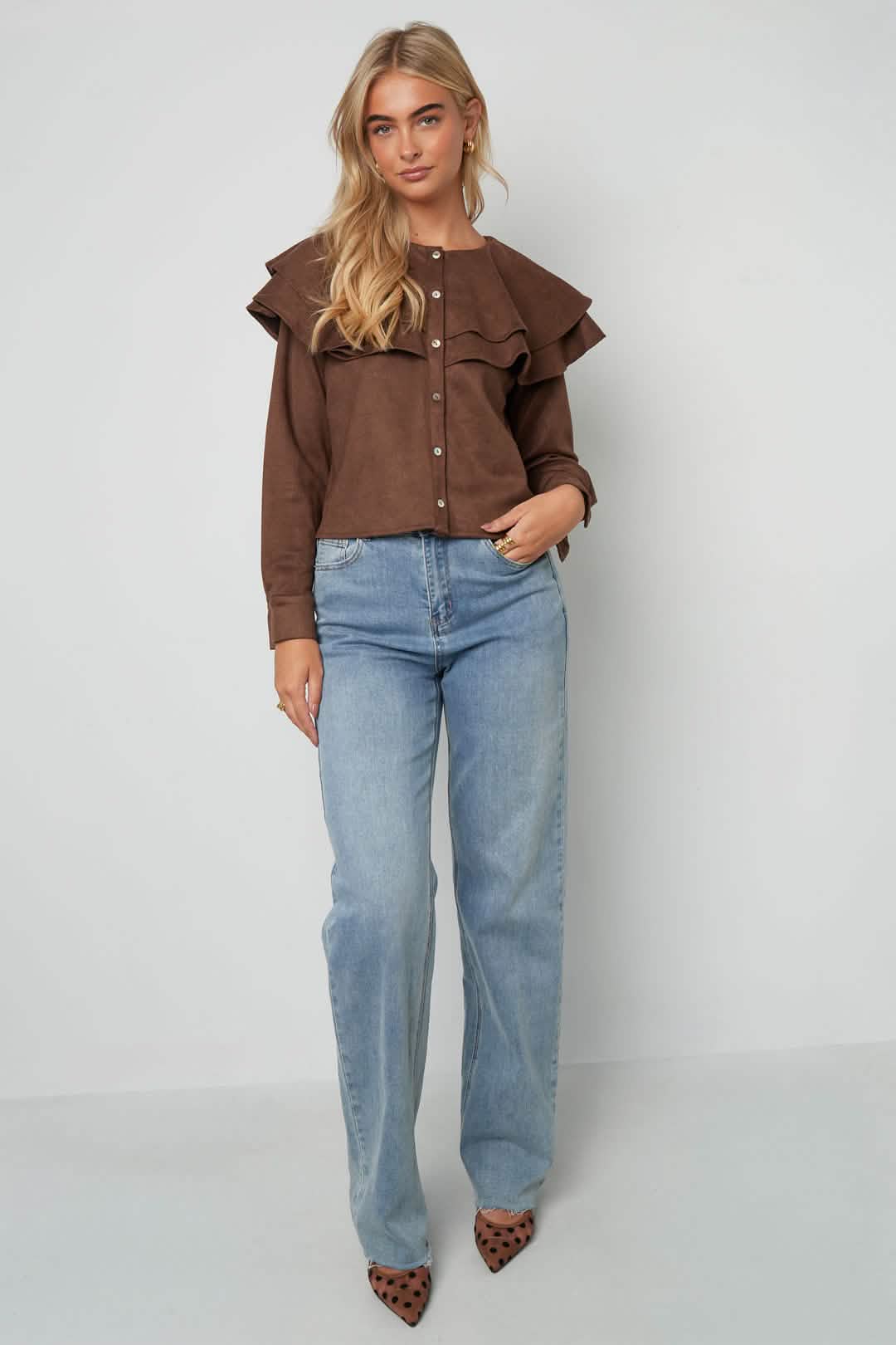 Layered Blouse SuedeClothes/Women's Tops/Blouses & ShirtsLovirea