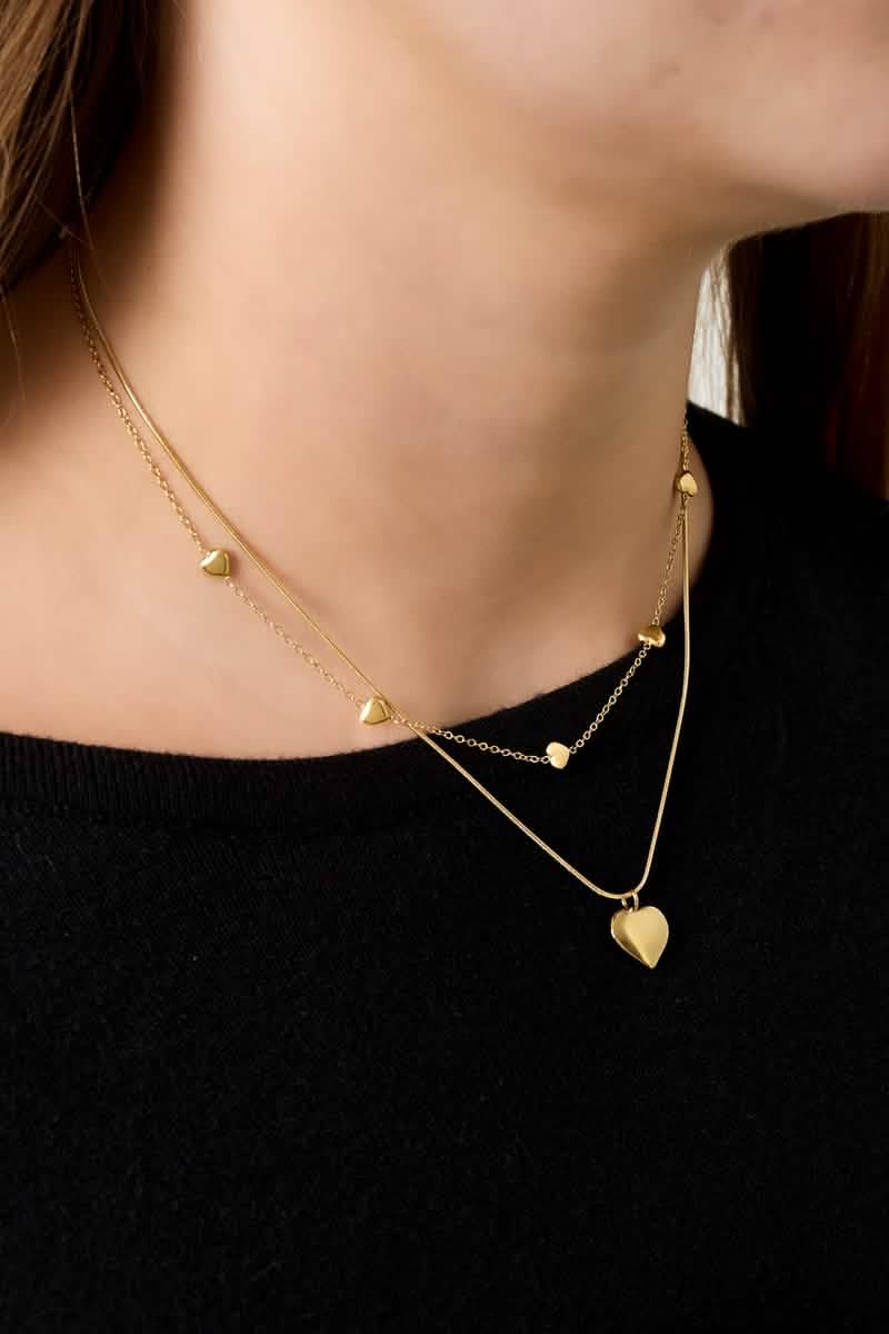 Layered Necklaces HeartWomen's jewelry/Necklaces/Layered NecklacesLovirea