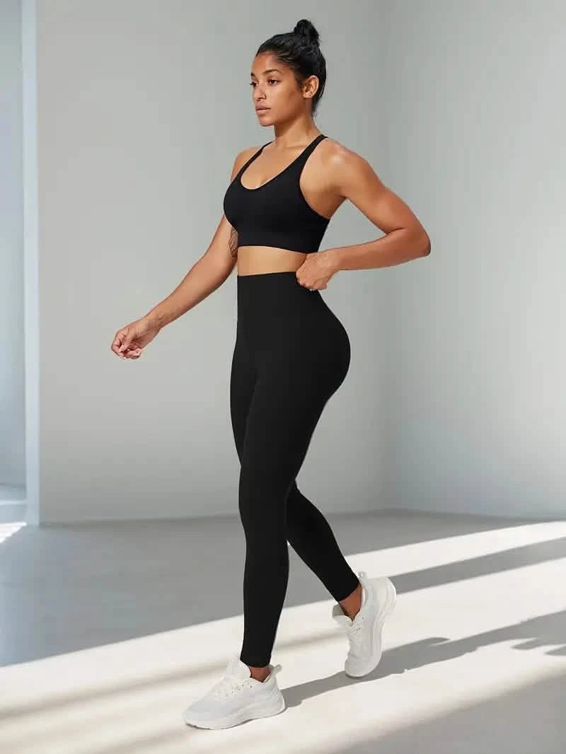 Zwarte Sportlegging met Hoge TailleLovirea