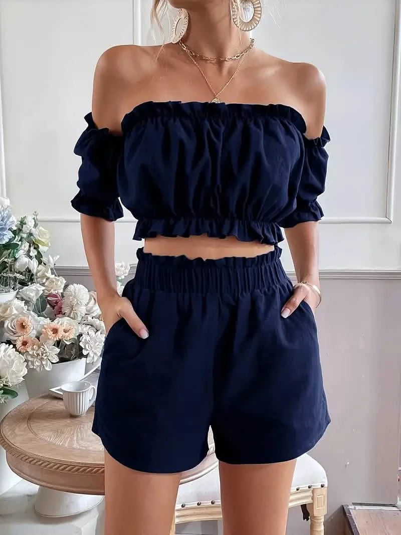 Chique Off-Shoulder Co-Ord Set Dripsz