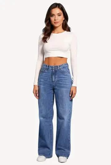 Indigo Flare High-Rise Jeans Lovirea