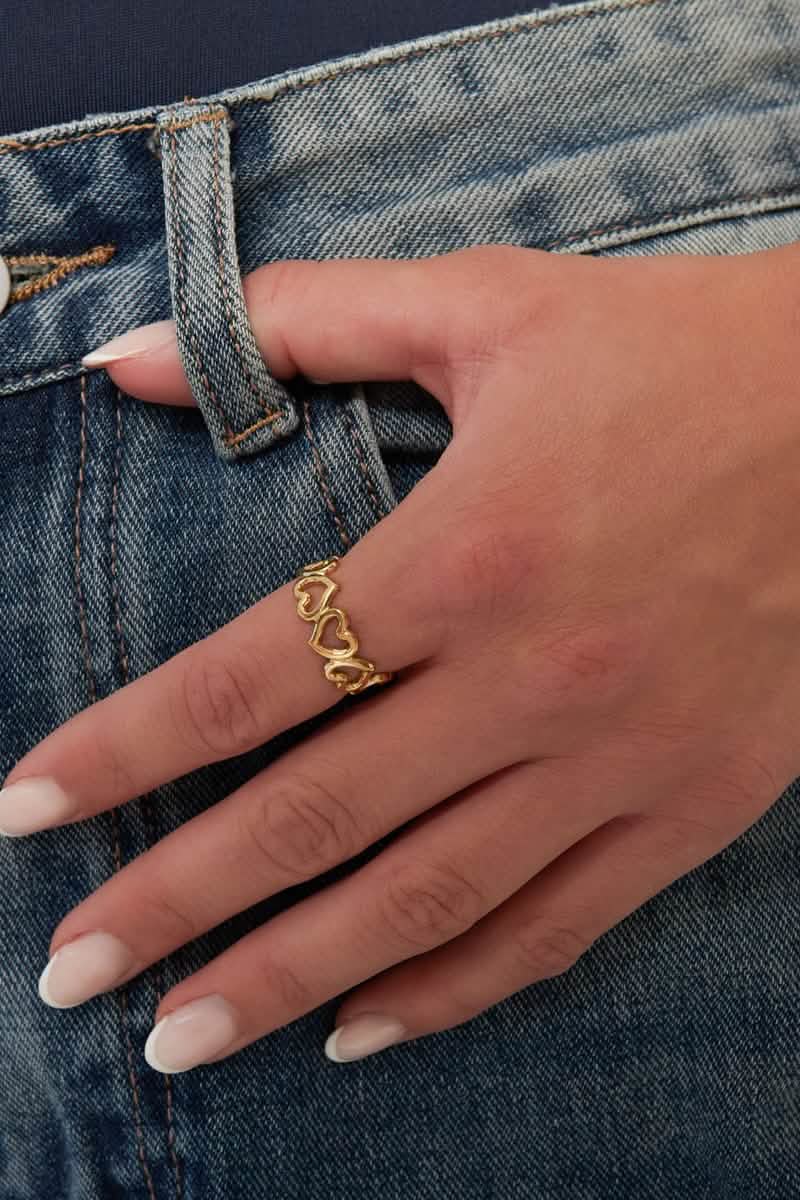 Stainless Steel Minimalist Rings Heart Casual Daily Simple Series Women's jewelry