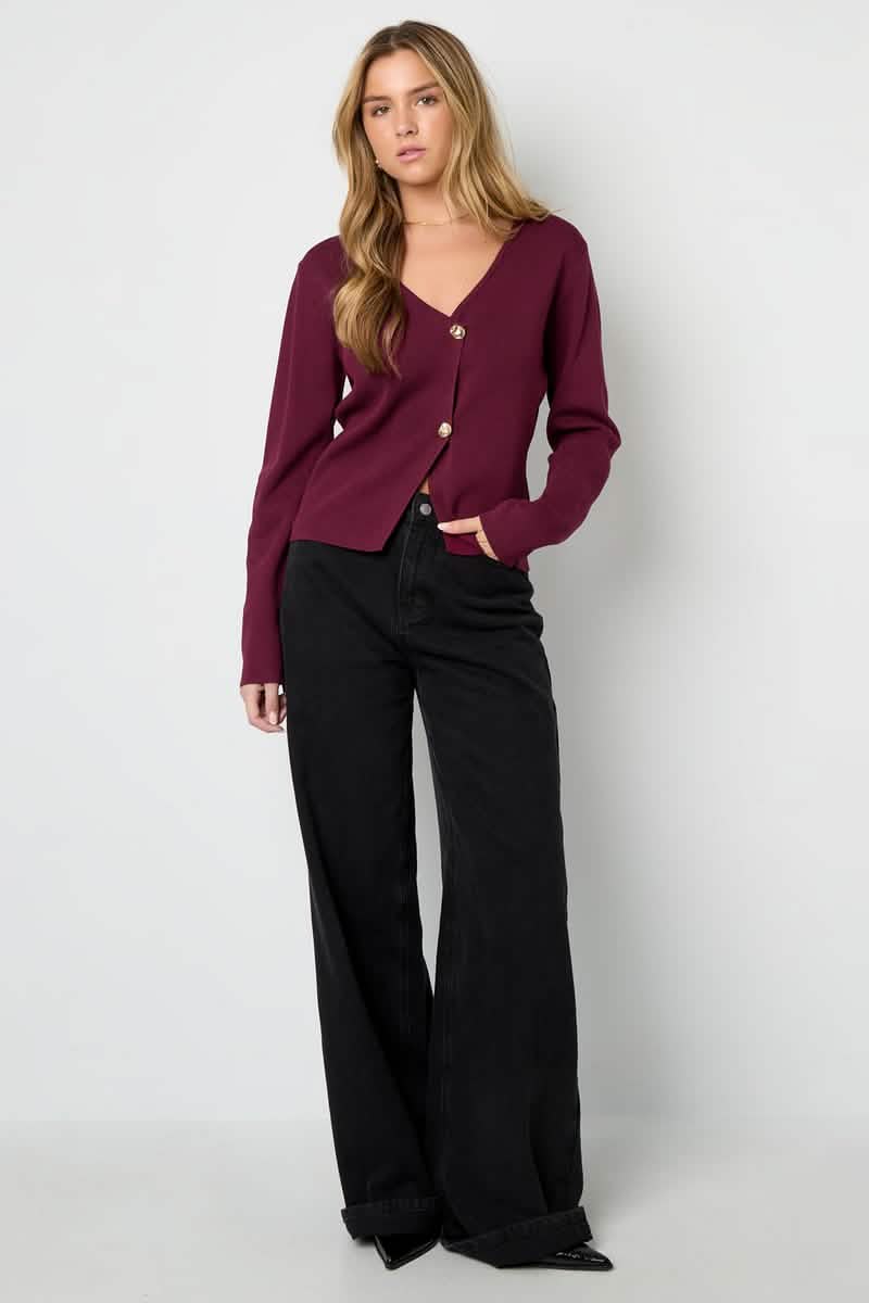 A Symetric CardiganClothes/Women's knitwear/Knit cardiganLovirea