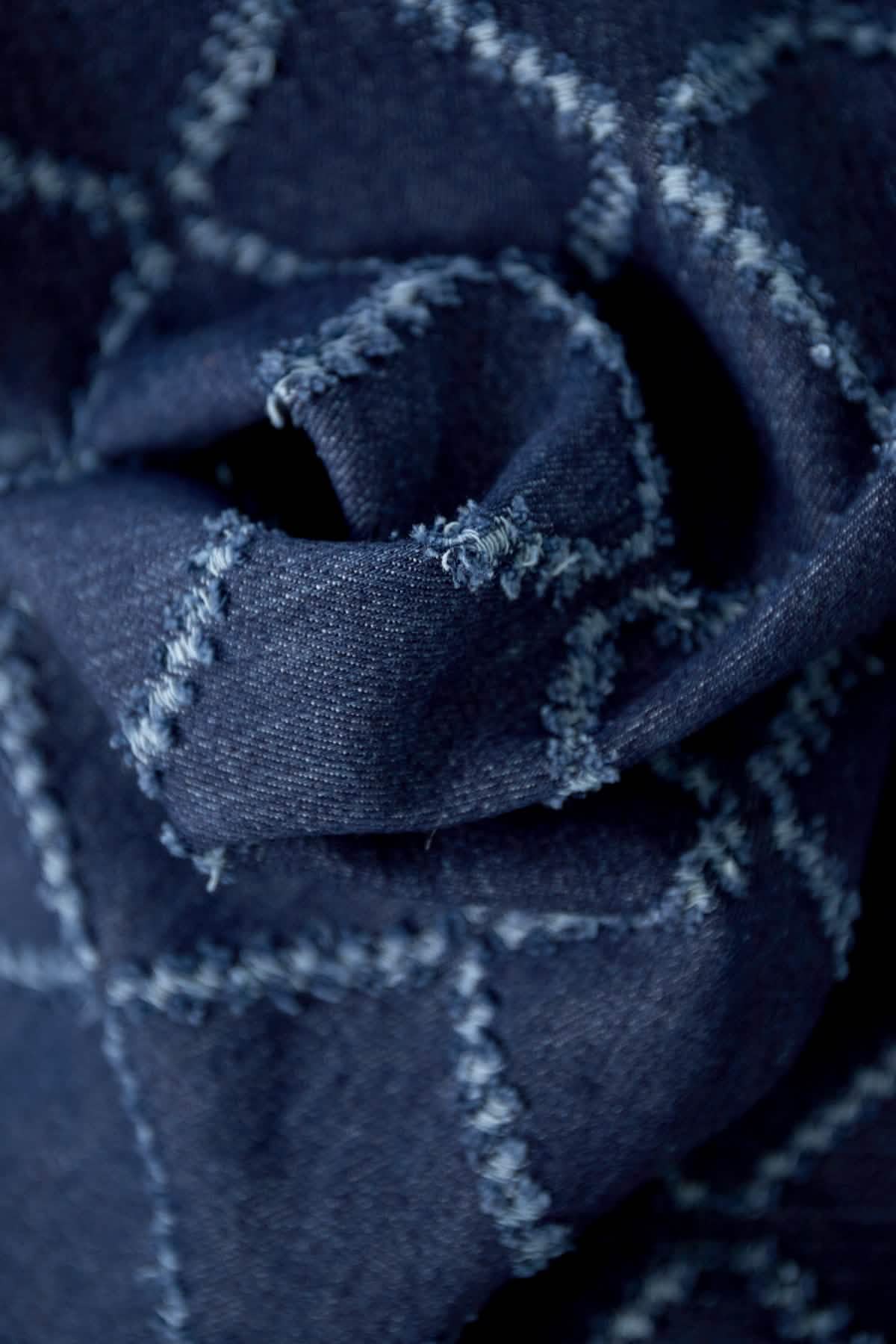 Blauwe Jeans met Ruitpatroon en Rechte PijpenJeans met ruitpatroonLovirea