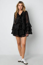 Co - ord Set White Leaves - Long Sleeve TopsClothes/Women's Tops/Long sleeve topsLovirea