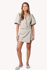Cropped Blazer met Pofmouwen