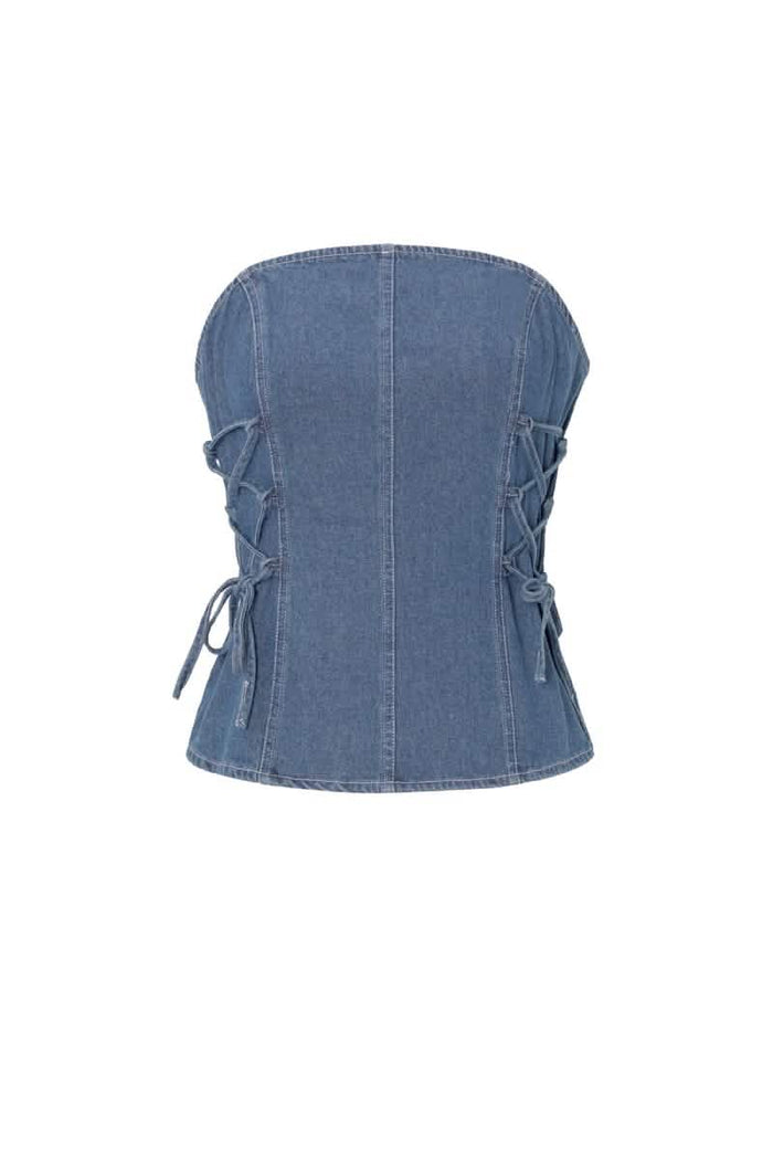 Denim Veter Tube Top