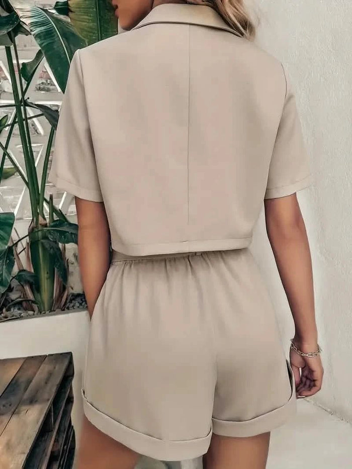 Elegante blazer en shorts