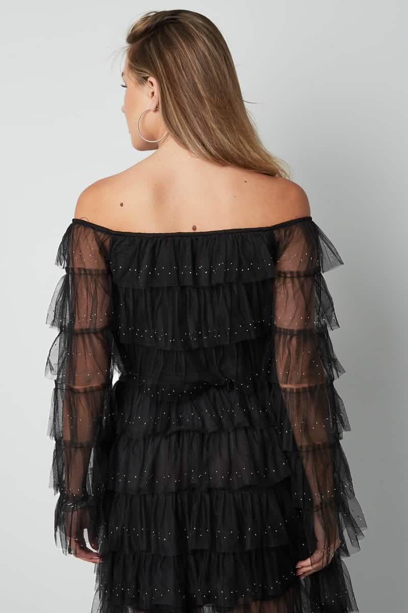 Festival The Sparkly Ruffle TopClothes/Women's Tops/Long sleeve topsLovirea