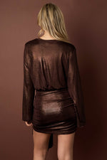 Festive Sparkling Wrap DressClothes/Women's Dresses/Mini dressesLovirea