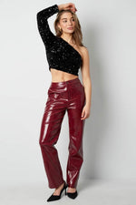 Glitter one shoulder topClothes/Women's Tops/Sleeveless topsLovirea