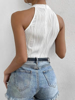 Halterbody met luxe geribbelde structuurLovirea