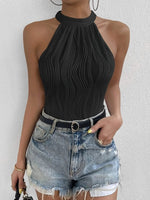 Halterbody met luxe geribbelde structuurLovirea