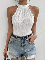 Halterbody met luxe geribbelde structuurLovirea