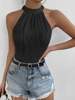 Halterbody met luxe geribbelde structuurLovirea