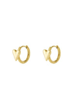 Hoop with mini heart earringsWomen's jewelry/Earrings/Hoop EarringsLovirea