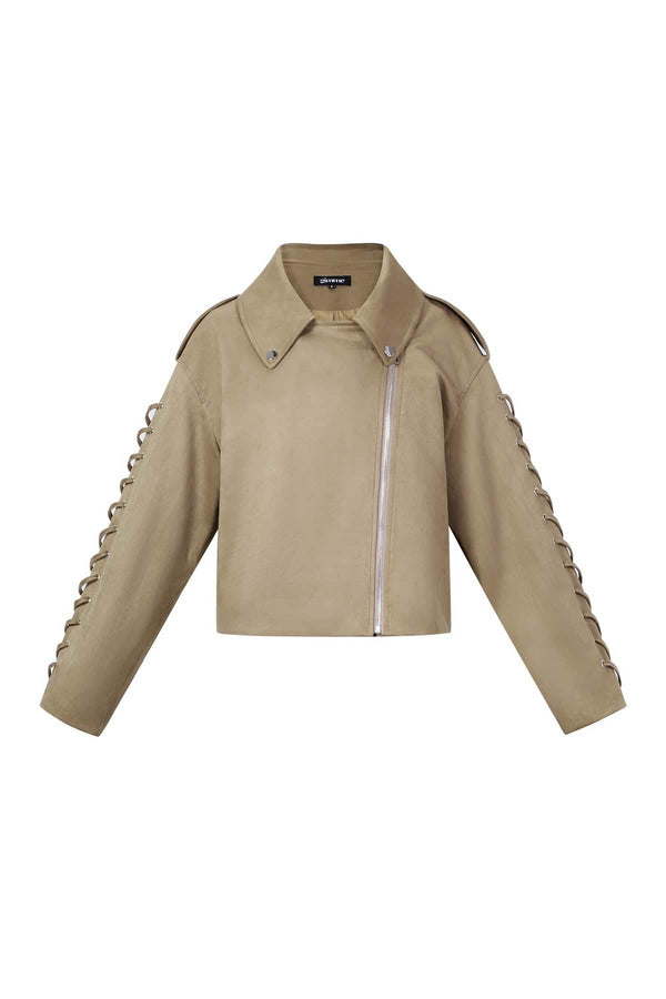 Laced Suede JacketClothes/Women's Tops/Jackets & CoatsLovirea