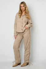 Laced Up JeansClothes/Women's denim/Denim pantsLovirea