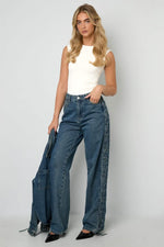 Laced Up JeansClothes/Women's denim/Denim pantsLovirea