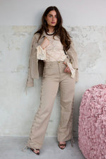 Laced Up JeansClothes/Women's denim/Denim pantsLovirea