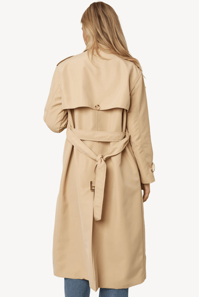 Long basic trench coat