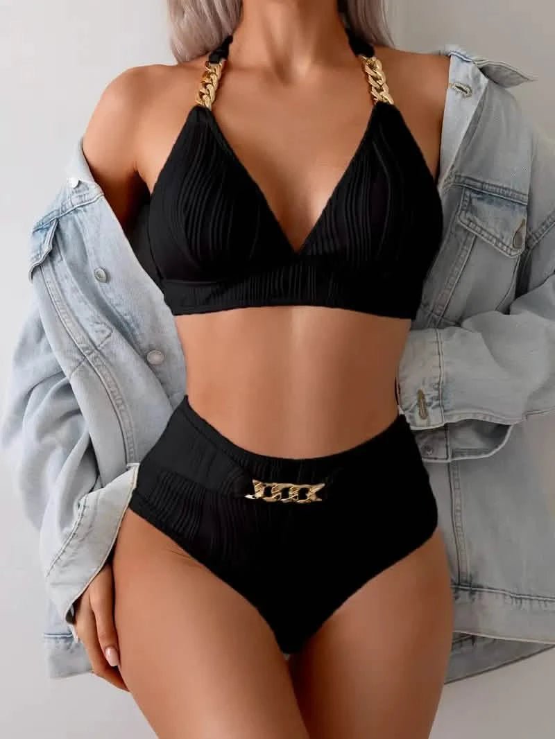 Luxe Bikini met Gouden AccentenLovirea