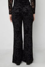 Mesh pants with suede floral print – designed to matchClothes/Women's Bottoms/Flaired pantsLovirea