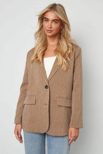 Rhinestone Striped BlazerClothes/Women's suit/Ladies' suit setLovirea