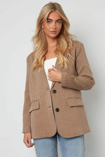 Rhinestone Striped BlazerClothes/Women's suit/Ladies' suit setLovirea