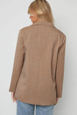 Rhinestone Striped BlazerClothes/Women's suit/Ladies' suit setLovirea