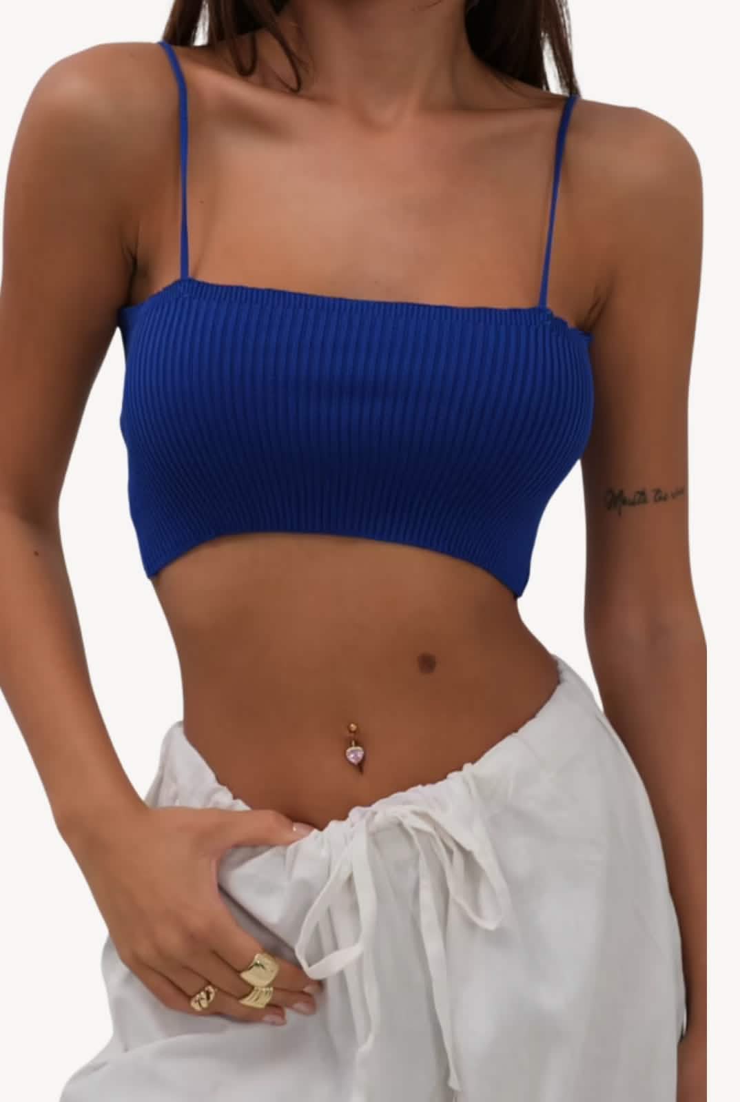 Ribbed Cami Crop TopLovirea