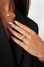 Ring stone with stones - Gold Color - 16Women's jewelry/Rings/Gemstone RingsLovirea