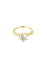 Ring stone with stones - Gold Color - 16