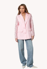 Sequin Sleeve Blazer