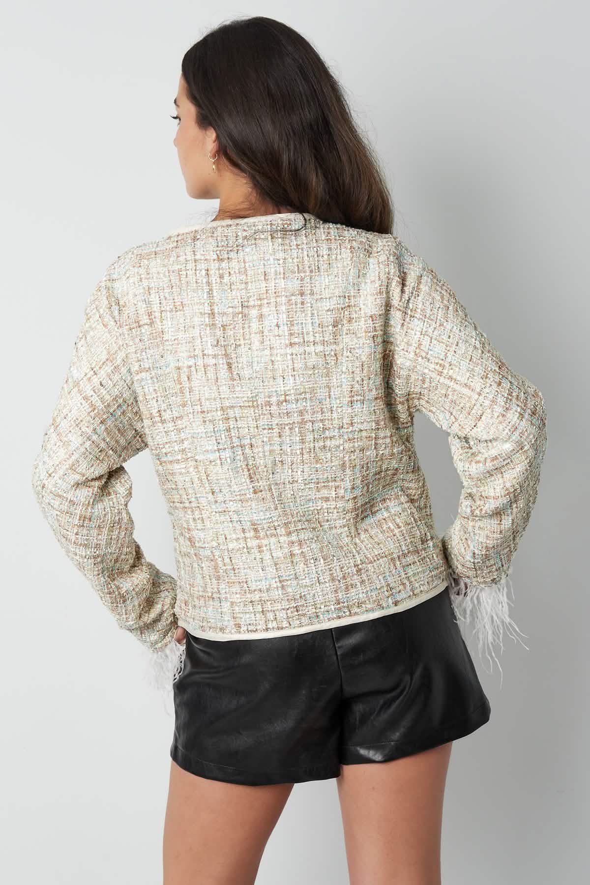 Soft feather jacket with bowsClothes/Women's Tops/Jackets & CoatsLovirea