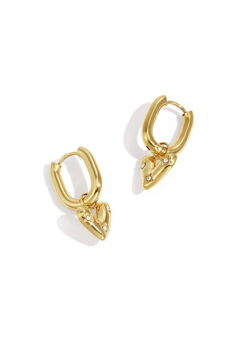 Stainless Steel Drop Earrings Heart Casual Daily Simple Series Women's jewelryWomen's jewelry/Earrings/Drop EarringsLovirea