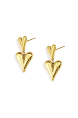 Stainless Steel Drop Earrings Heart