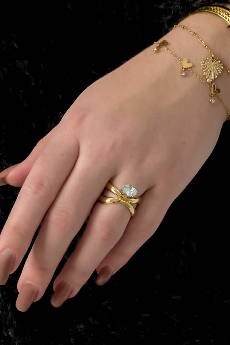 Stainless Steel Gemstone RingsWomen's jewelry/Rings/Gemstone RingsLovirea