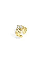 Stainless Steel Gemstone Rings lines