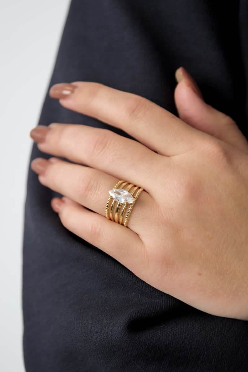 Stainless Steel Gemstone Rings linesWomen's jewelry/Rings/Gemstone RingsLovirea