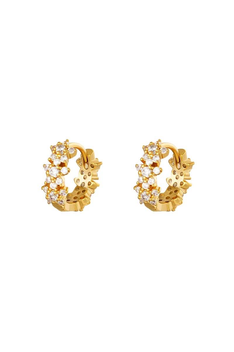 Star rhinestone hoop earrings - copperWomen's jewelry/Earrings/Hoop EarringsLovirea