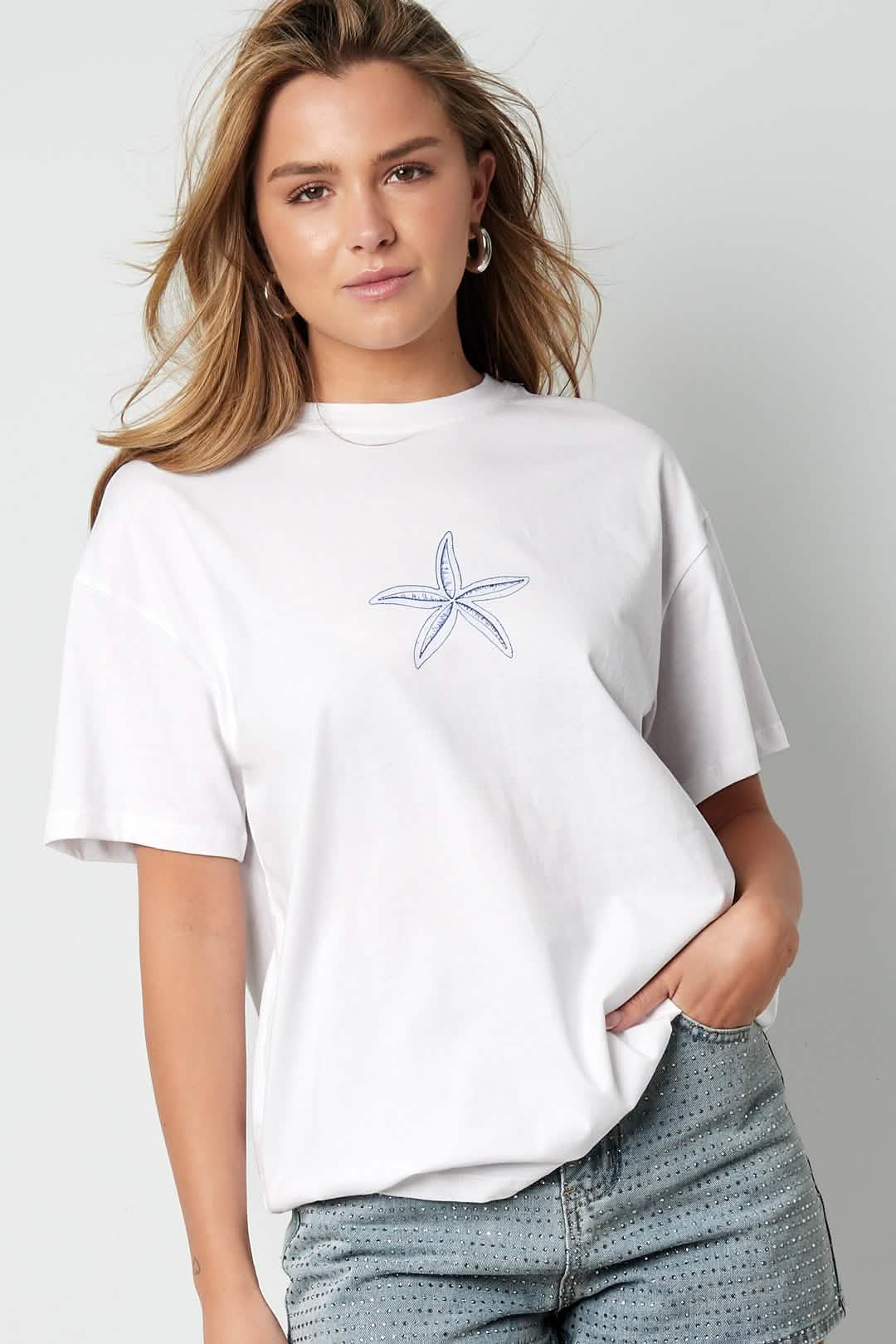 T-shirt beach wavesClothes/Women's Tops/T-shirtsLovirea