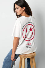 T-shirt happy life smiley - grayClothes/Women's Tops/T-shirtsLovirea