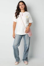 T-shirt happy life smiley - grayClothes/Women's Tops/T-shirtsLovirea