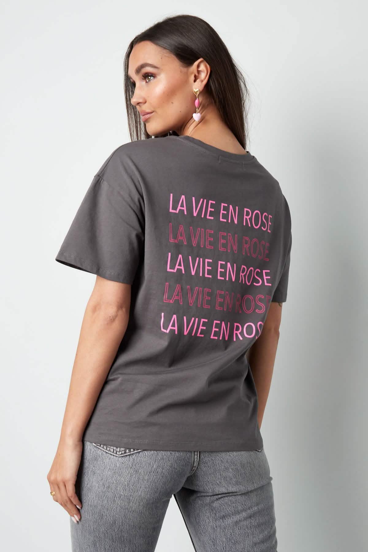 T-shirt la vie en rose - dark grayClothes/Women's Tops/T-shirtsLovirea
